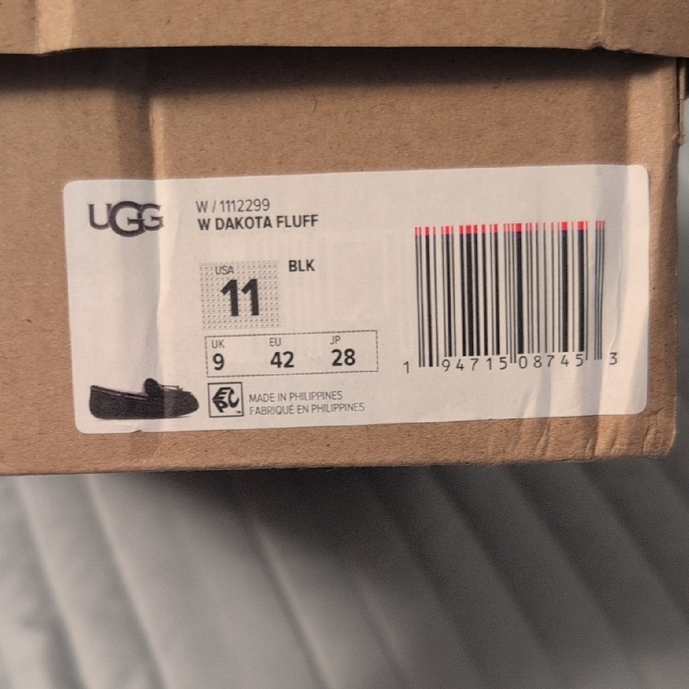 UGG Black Dakota Fluff Slippers
